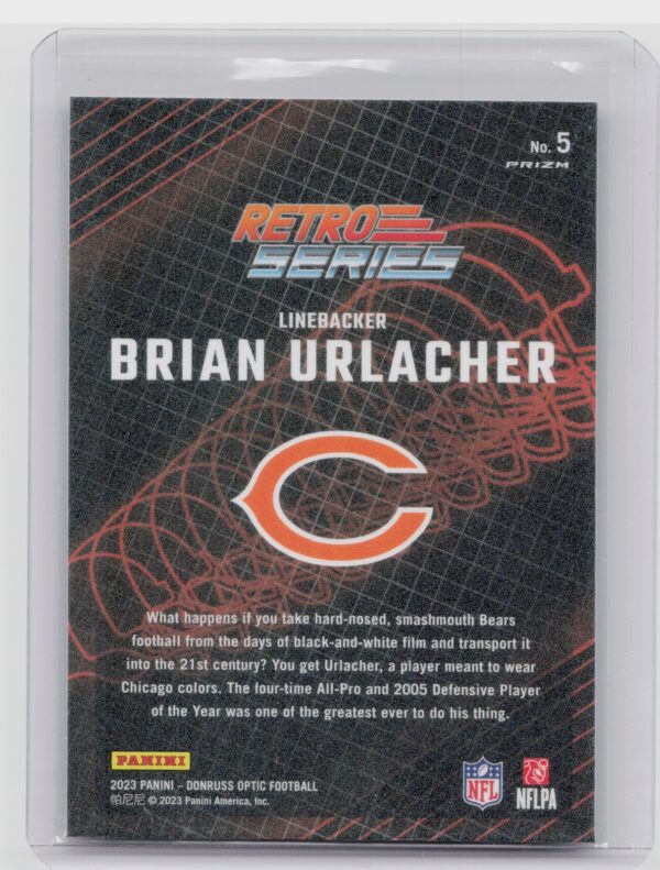 2023 Donruss Optic Brian Urlacher #5 Bears Retro Series - Image 3
