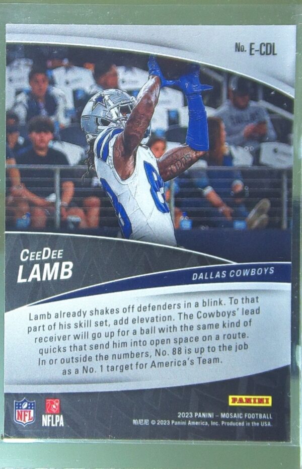 2023 Mosaic CeeDee Lamb #E-CDL Cowboys Elevate - Image 3