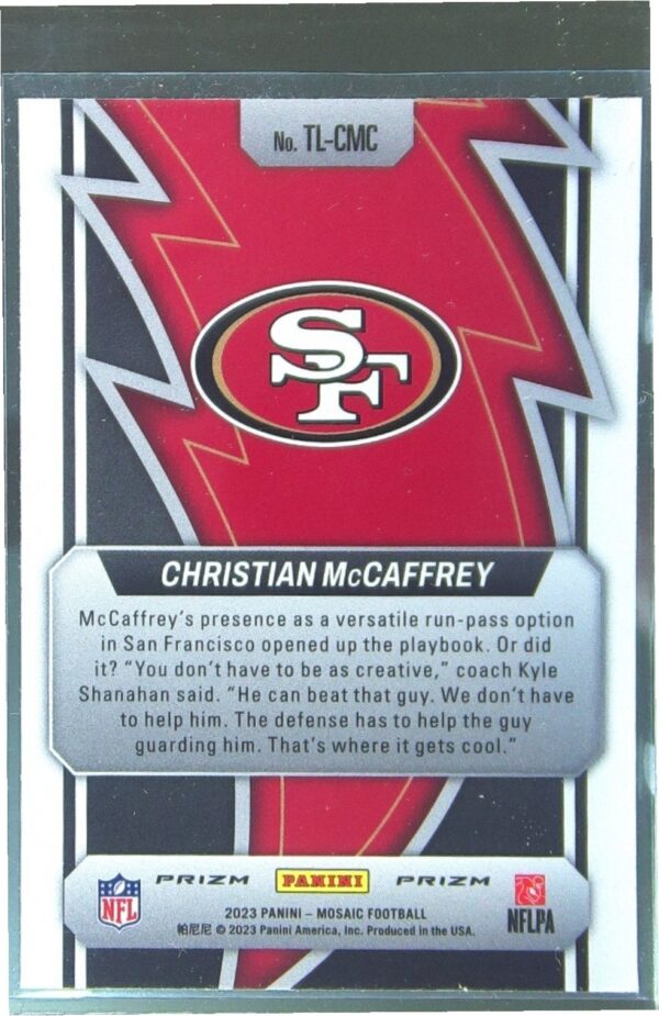 2023 Mosaic Christian McCaffrey #TL-CMC 49ers Thunder Lane Mosaic - Image 3