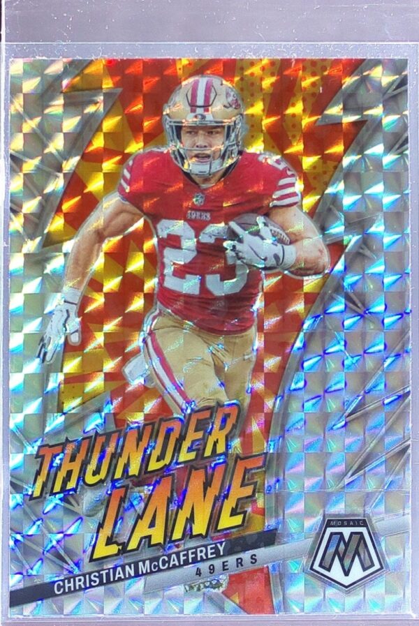 2023 Mosaic Christian McCaffrey #TL-CMC 49ers Thunder Lane Mosaic