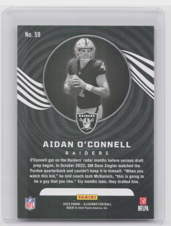 2023 Panini Illusions Aidan O'Connell Retail #59 Raiders - Image 3
