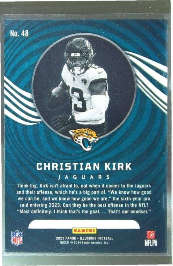 2023 Panini Illusions Christian Kirk Emerald Trophy Collection #48 Jaguars - Image 3
