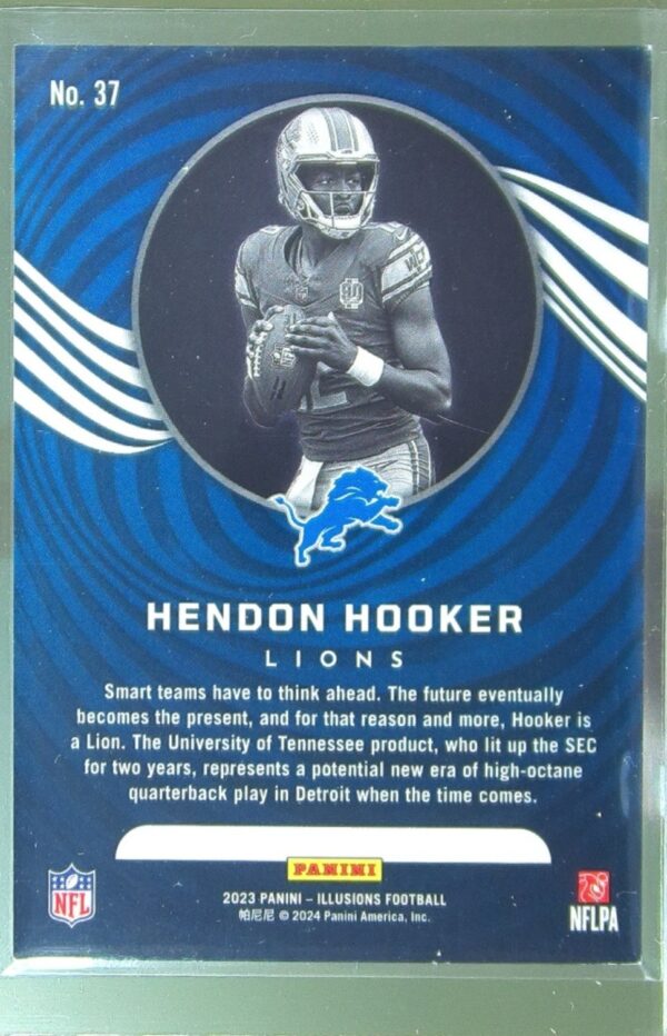 2023 Panini Illusions Hendon Hooker RC #37 Lions - Image 3