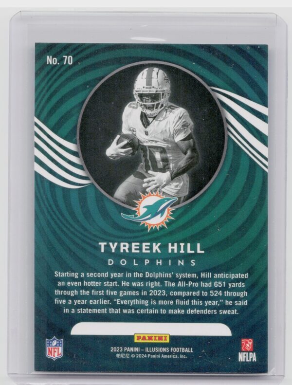 2023 Panini Illusions Tyreek Hill #70 Dolphins - Image 3