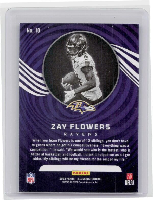 2023 Panini Illusions Zay Flowers #10 Ravens - Image 3