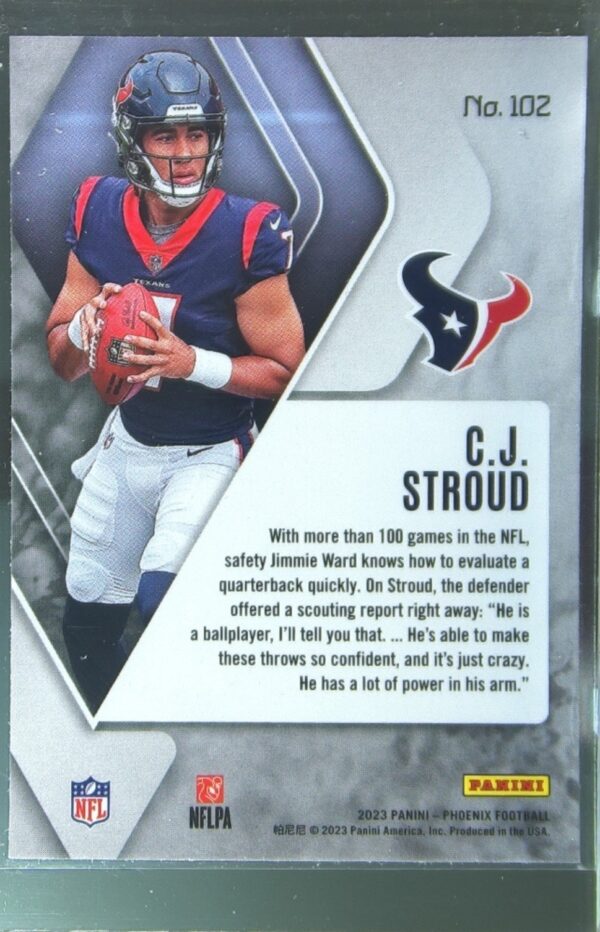 2023 Panini Phoenix C.J. Stroud RC #102 Texans - Image 3