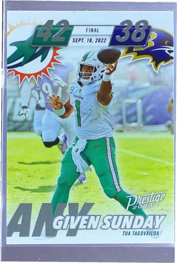 2023 Panini Prestige Tua Tagovailoa #AGS-2 Dolphins Any Given Sunday