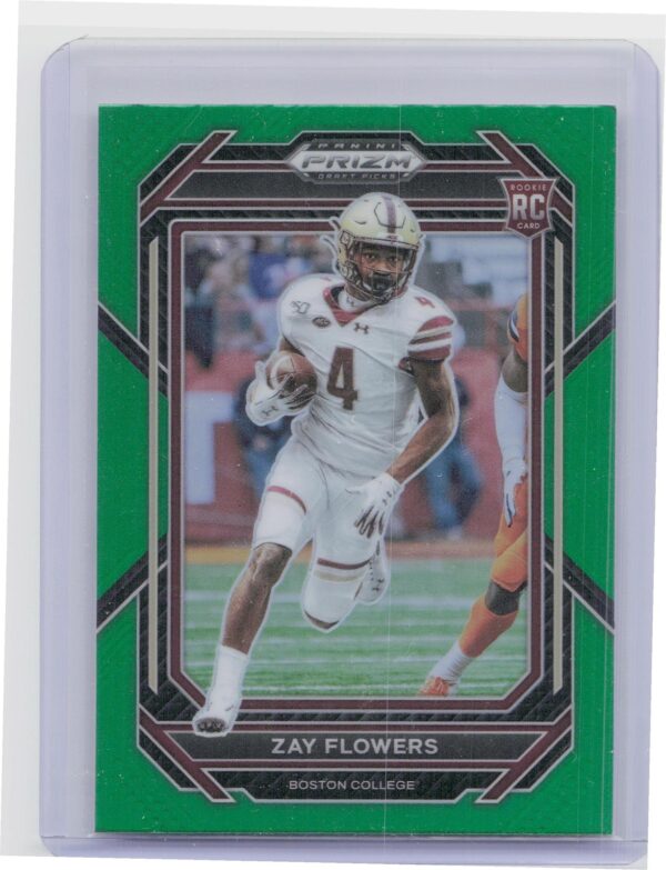 2023 Panini Prizm Draft Picks Zay Flowers Prizms Green #143 Eagles