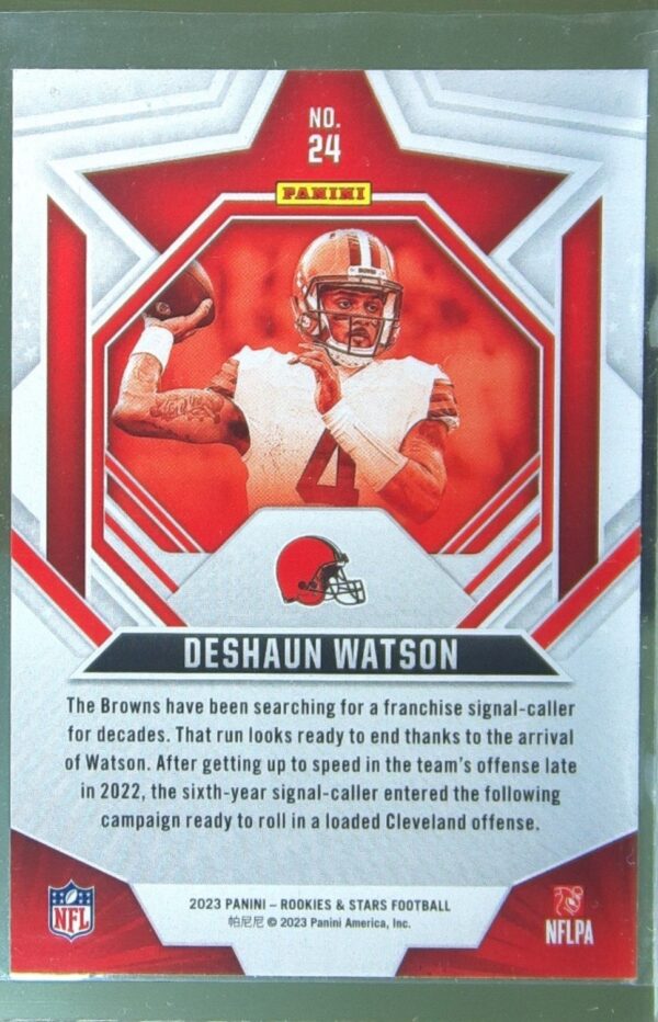 2023 Panini Rookies & Stars Deshaun Watson Red #24 Browns - Image 3