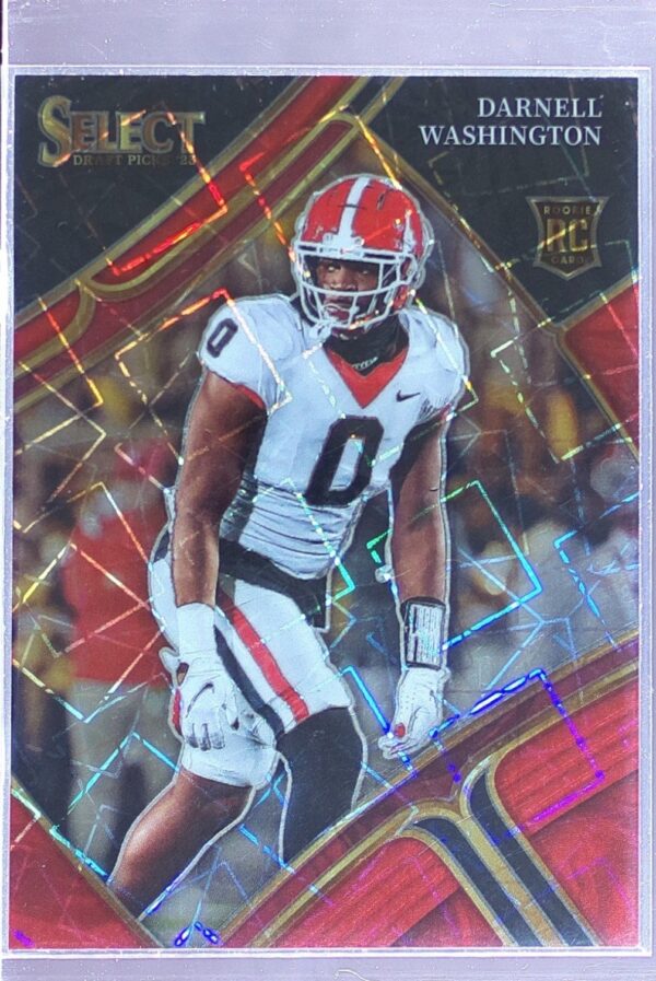 2023 Panini Select Draft Picks Darnell Washington Red Lazer Prizm RC #121