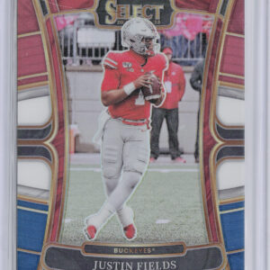 2023 Panini Select Draft Picks Justin Fields Tri Color Prizm SN199 #38 Buckeyes
