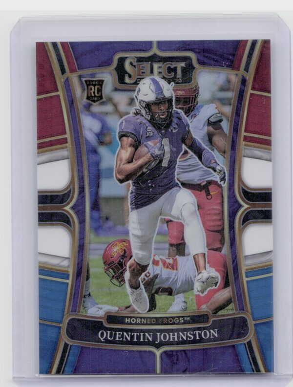 2023 Panini Select Draft Picks Quentin Johnston Tri Color Prizm SN199 #5 Frogs
