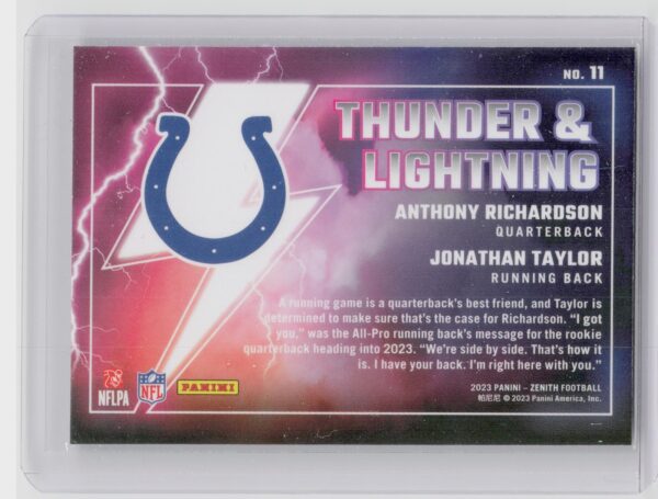 2023 Panini Zenith Odell Beckham Jr. / Zay Flowers #2 Ravens Thunder and Lightni - Image 3