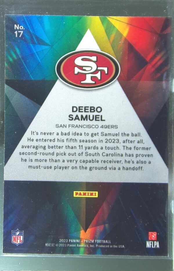 2023 Prizm Deebo Samuel #17 49ers Prizmatic - Image 3