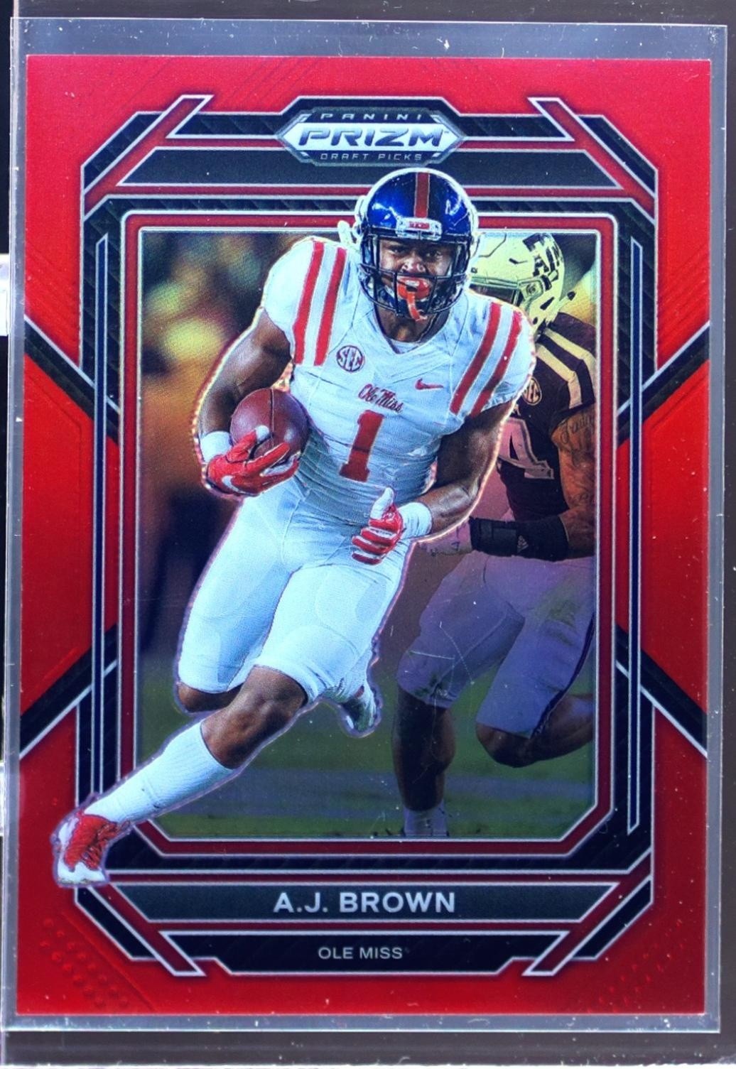 2023 Prizm Draft Picks A.J. Brown Prizms Red /299 #134 Rebels
