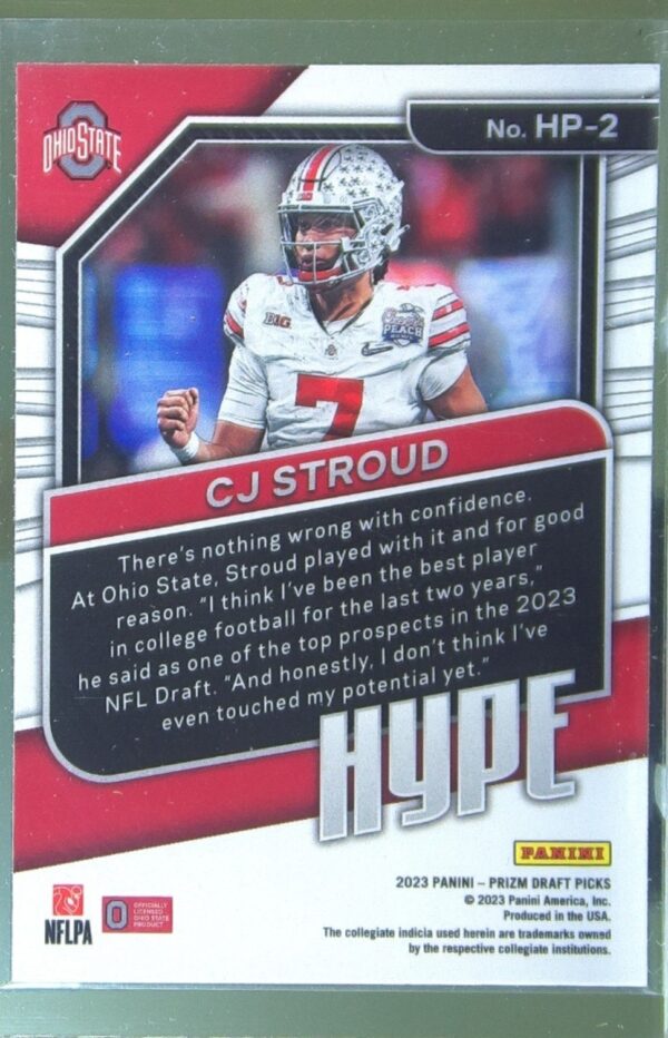 2023 Prizm Draft Picks C.J. Stroud RC #HP-2 Buckeyes Hype - Image 3