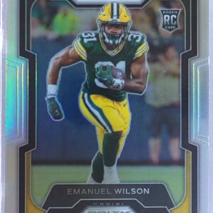 2023 Prizm Emanuel Wilson Silver RC #335 Packers