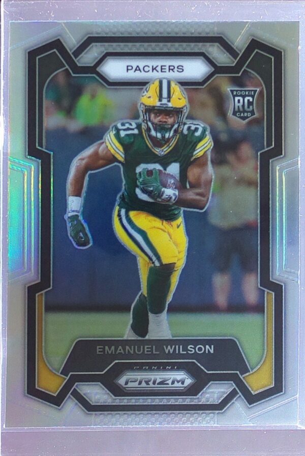 2023 Prizm Emanuel Wilson Silver RC #335 Packers