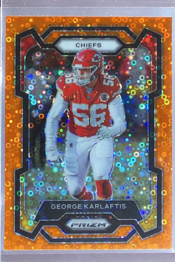 2023 Prizm George Karlaftis Orange Disco #143 Chiefs