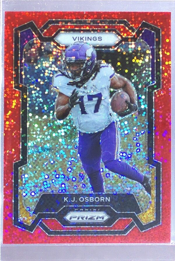 2023 Prizm K.J. Osborn Red Sparkle #194 Vikings