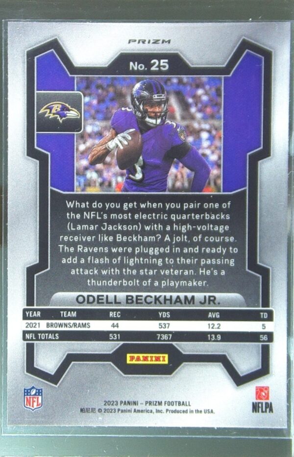 2023 Prizm Odell Beckham Jr. Silver #25 Ravens - Image 3