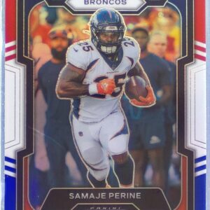 2023 Prizm Samaje Perine Red White and Blue #88 Broncos