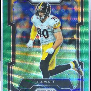 2023 Prizm T.J. Watt Green Wave #254 Steelers