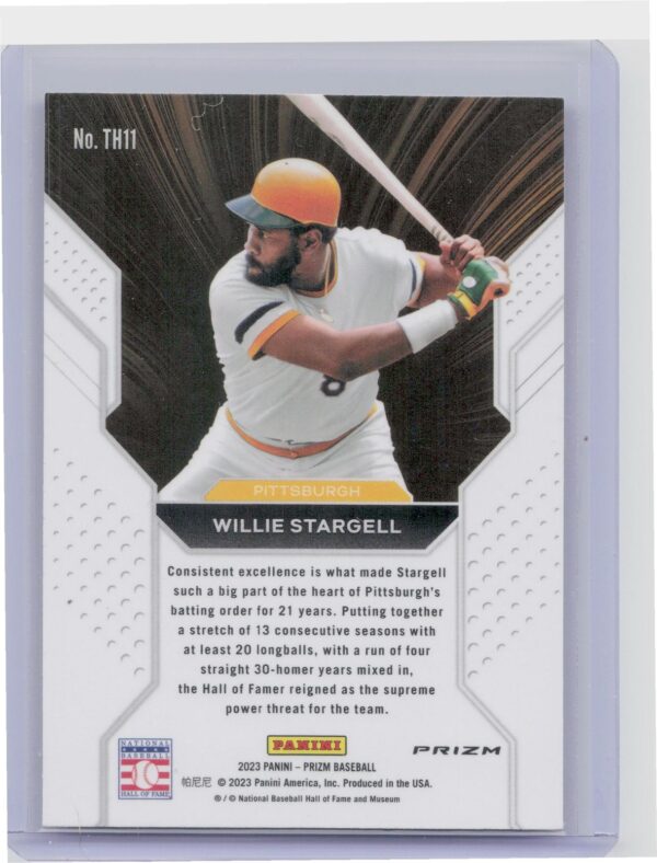 2023 Prizm Willie Stargell #TH11 Three Hole - Image 3