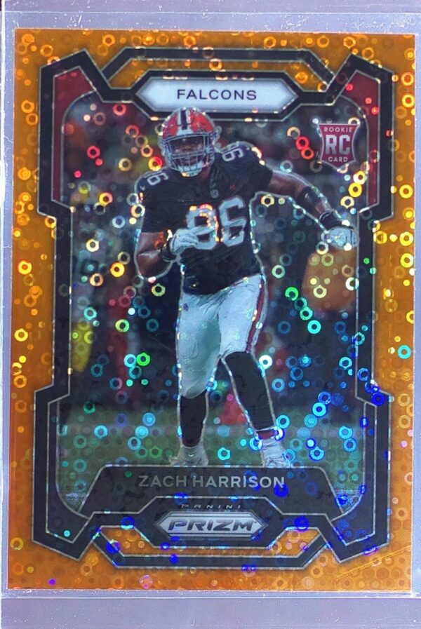 2023 Prizm Zach Harrison Orange Disco RC #306 Falcons