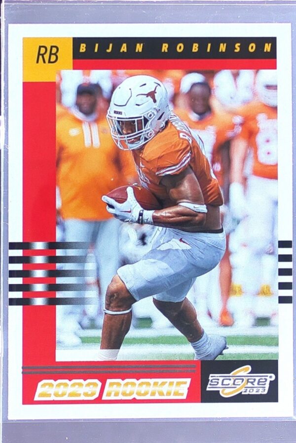 2023 Score Bijan Robinson RC #5 Longhorns 2003 Throwback Rookies