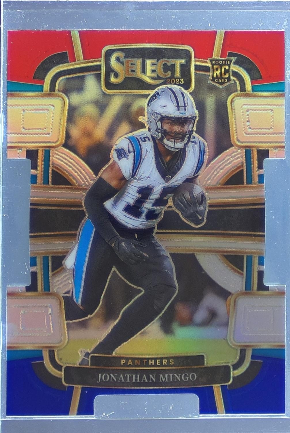 2023 Select Jonathan Mingo Red and Blue Prizms Die Cuts RC #16 Panthers