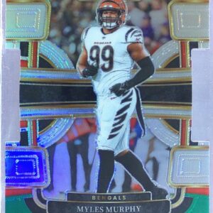 2023 Select Myles Murphy Black and Green Prizms Die Cuts RC #22 Bengals