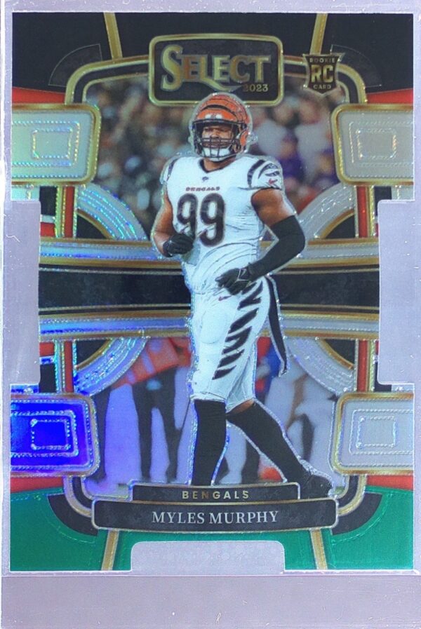 2023 Select Myles Murphy Black and Green Prizms Die Cuts RC #22 Bengals