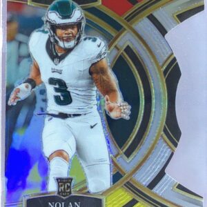 2023 Select Nolan Smith Red and Yellow Prizms Die Cuts RC #108 Eagles