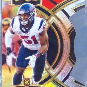 2023 Select Will Anderson Jr. Red and Yellow Prizms Die Cuts RC #125 Texans