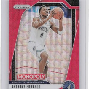 2024-25 Panini Prizm Monopoly Anthony Edwards Red Prizms #88 Timberwolves