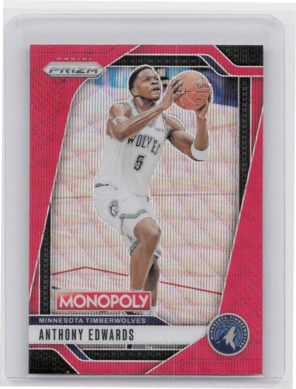 2024-25 Panini Prizm Monopoly Anthony Edwards Red Prizms #88 Timberwolves
