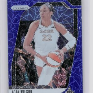 2024-25 Panini Prizm WNBA A'ja Wilson Blue Velocity Prizms #86 Aces