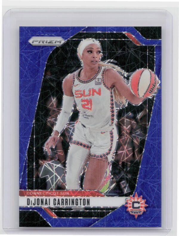 2024-25 Panini Prizm WNBA DiJonai Carrington Blue Velocity Prizms #118 Sun