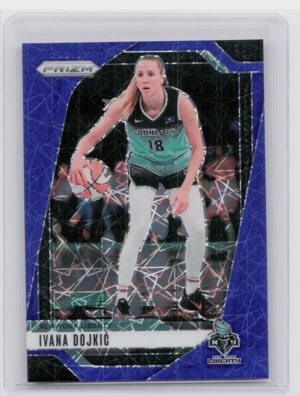 2024-25 Panini Prizm WNBA Ivana Dojkic Blue Velocity Prizms #104 Liberty
