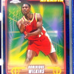 2024-25 Topps Chrome Dominique Wilkins Blue Basketball Refractor #39 Hawks