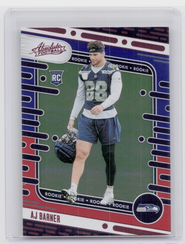 2024 Absolute AJ Barner Red and Blue RC 184 Seahawks
