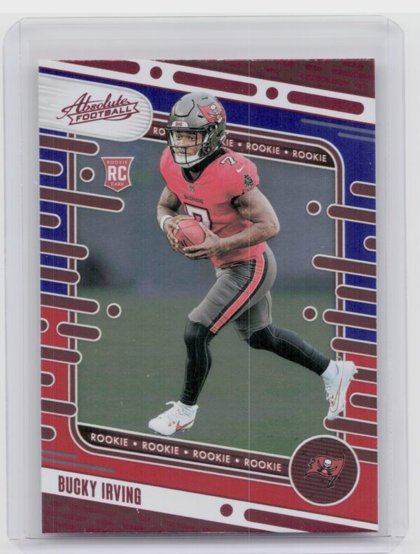 2024 Absolute Bucky Irving Red and Blue RC 186 Buccaneers