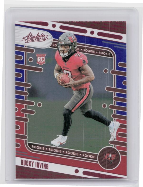 2024 Absolute Bucky Irving Red and Blue RC 186 Buccaneers
