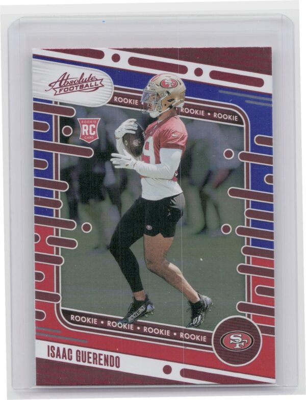 2024 Absolute Isaac Guerendo Red and Blue RC 189 49ers