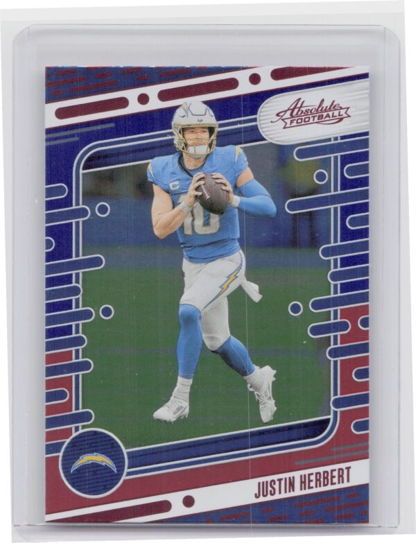2024 Absolute Justin Herbert Red and Blue 57 Chargers