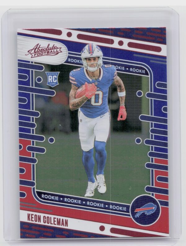 2024 Absolute Keon Coleman Red and Blue RC 133 Bills