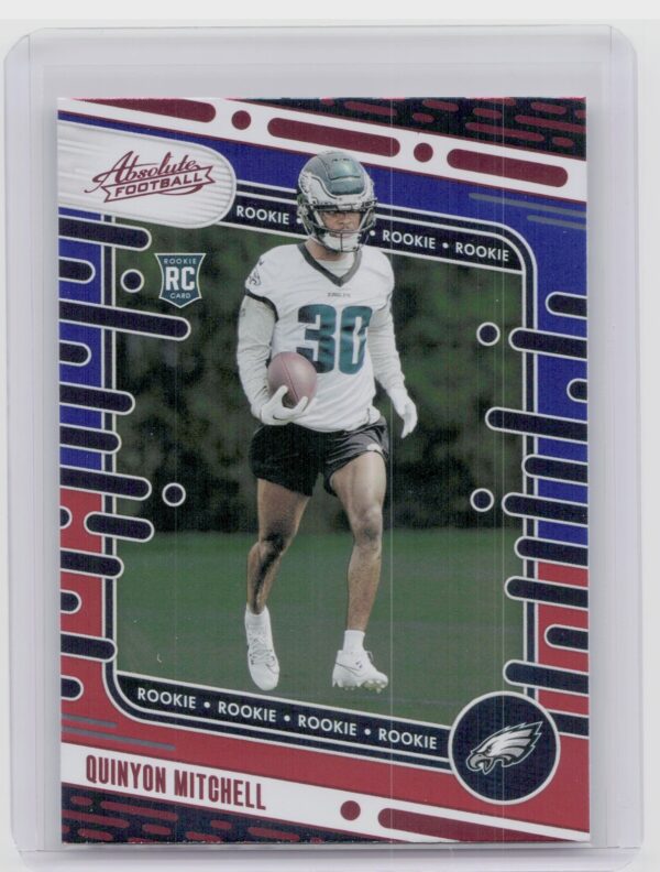 2024 Absolute Quinyon Mitchell Red and Blue RC 122 Eagles