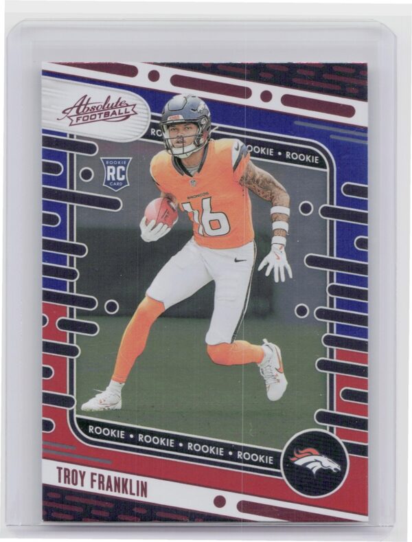 2024 Absolute Troy Franklin Red and Blue RC 178 Broncos