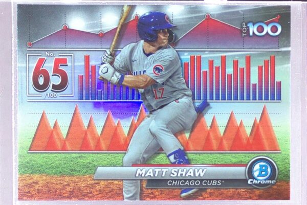 2024 Bowman Matt Shaw #BTP-65 Cubs Bowman Scouts' Top 100